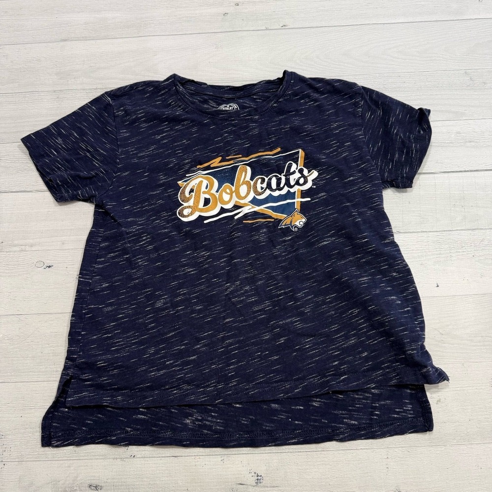 Rivalry threads girls navy blue Montana State University Bobcats shirt 10/12